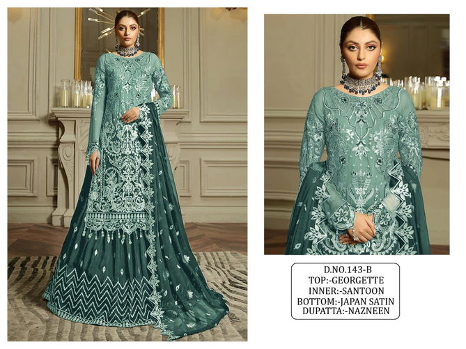  AK 143 Georgette Embroidery Pakistani Suits Exporters In India